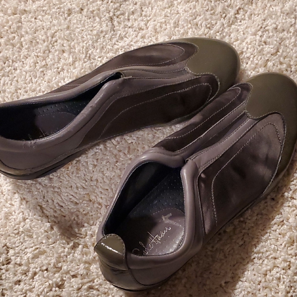 Cole Haan Green and Gray Sneakers Slip-On Comfort